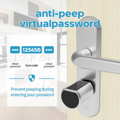 Cross-border e-commerce YL-71 European standard smart lock core, fingerprint, password, key, three-in-one, screenless, with voice lift Item Picture