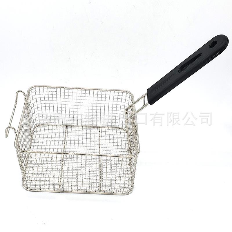 Factory direct sales of stainless steel oil-frying baskets, American fast food, French fries, fried chicken, oil-draining spatula, hamburger oil-draining baskets undefined