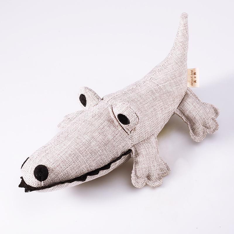 Factory direct sales bite resistant pet toy cotton cloth with sound crocodile dog decompression tool a hair undefined