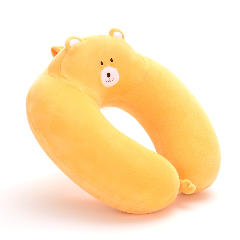 Custom Cartoon Bear U-Shaped Pillow Memory Cotton Comfortable Nap Pillow Slow Rebound Neck Support Travel Portable Neck Pillow Manufacturers undefined