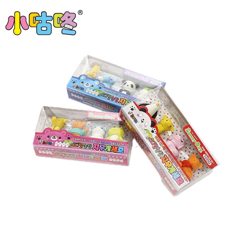 Xiaogu Dong cartoon 3d animal eraser tpr material eraser cute modeling learning stationery wholesale thumbnail