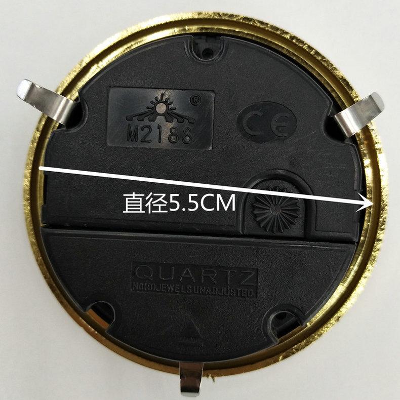 厂家供应70mm指针式工艺表头 嵌入式石英钟胆 圆形嵌入式钟胆细节图