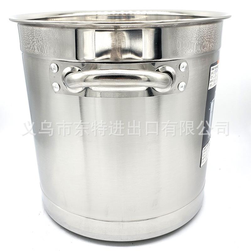 Stainless steel thickened European-style soup pot, silicone handle composite bottom, gas induction cooker, universal soup pot, large-capacity stock bucket Specification image