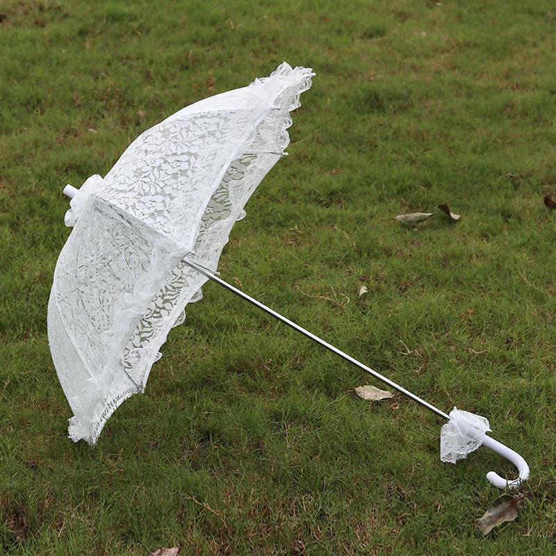 Wholesale of new European and American lace umbrellas, wedding bride decorative umbrellas, lace sunshades, stage prop umbrellas, and wedding supplies Specification image