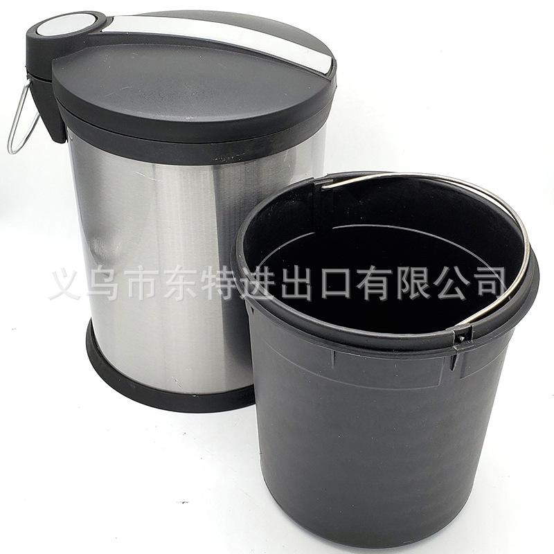 Factory direct sales of stainless steel trash cans, indoor paper baskets, foot-operated trash cans, frosted 430 classified trash cans Item Picture