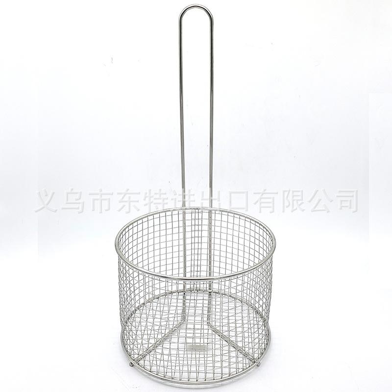 Factory direct sales of stainless steel oil-frying baskets, American fast food, French fries, fried chicken, oil-draining spatula, hamburger oil-draining baskets undefined