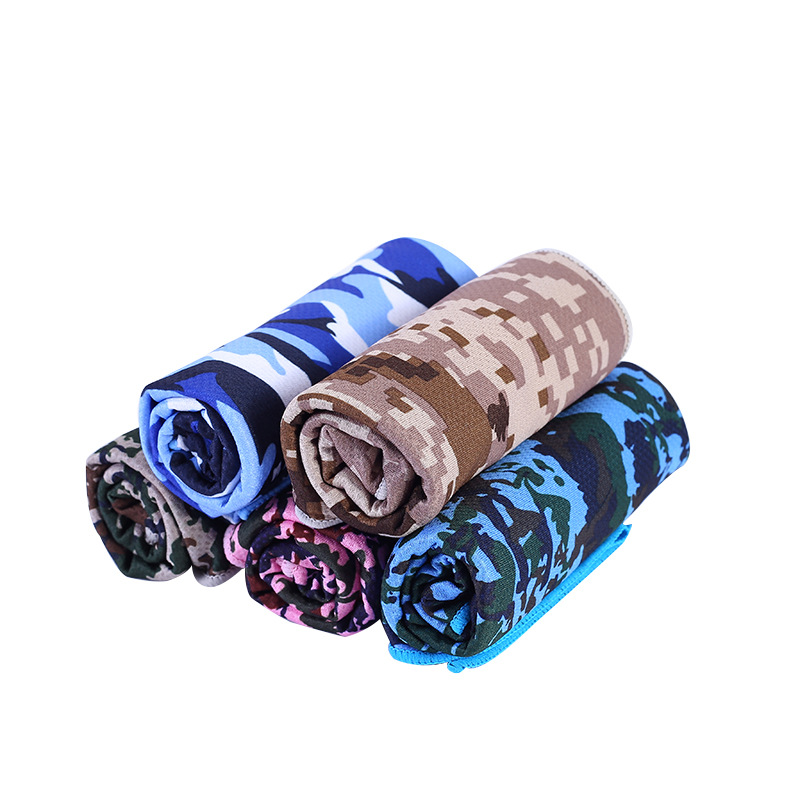 Amazon cross-border cold towel camouflage print cooling towel, outdoor quick-drying sports towel, cooling ice towel details Picture