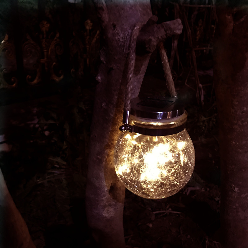Cross-border outdoor solar glass bottle lamp, street lamp, copper wire lamp, crack solar outdoor special decoration, camping undefined