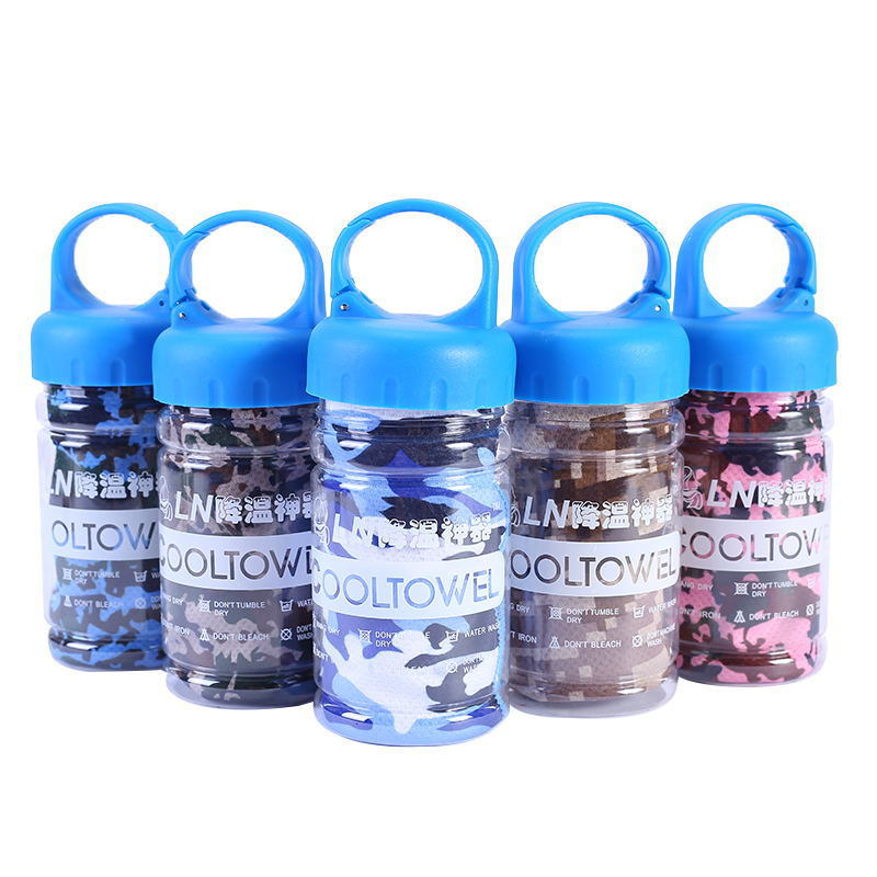 Amazon cross-border cold towel camouflage print cooling towel, outdoor quick-drying sports towel, cooling ice towel Item Picture