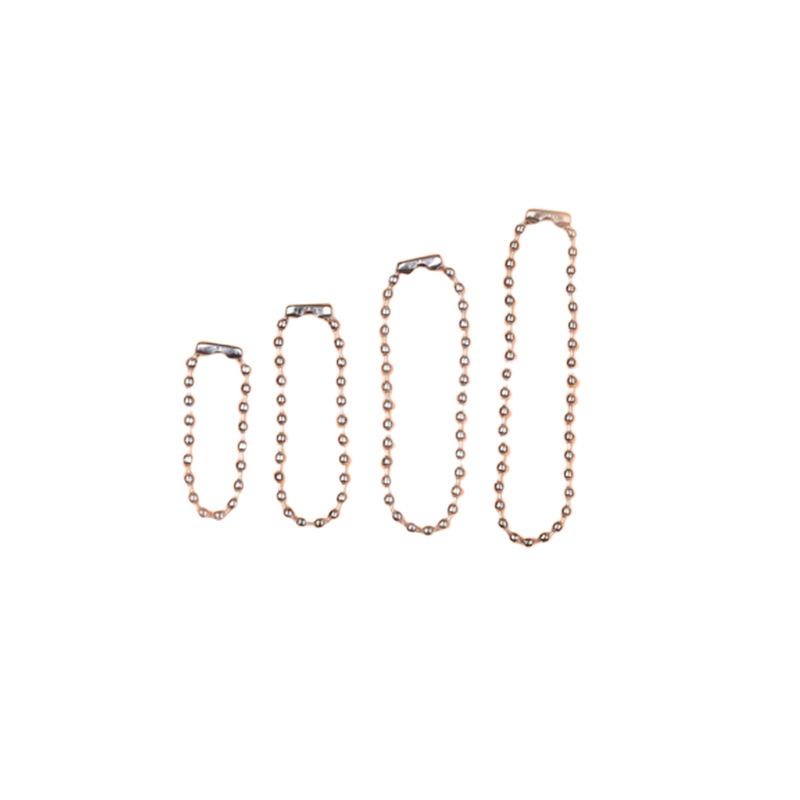 New Fashion Round Bead Tag Chain Color Jewelry Chain Gold And Silver Black And White Key Chain Clothing Round Bead Chain Item Picture