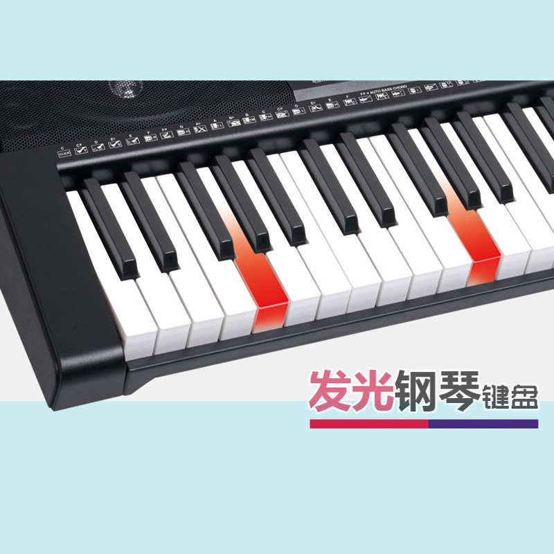 美科MK-2115电子琴61键仿钢琴键智能APP发光教学儿童成人键盘琴细节图