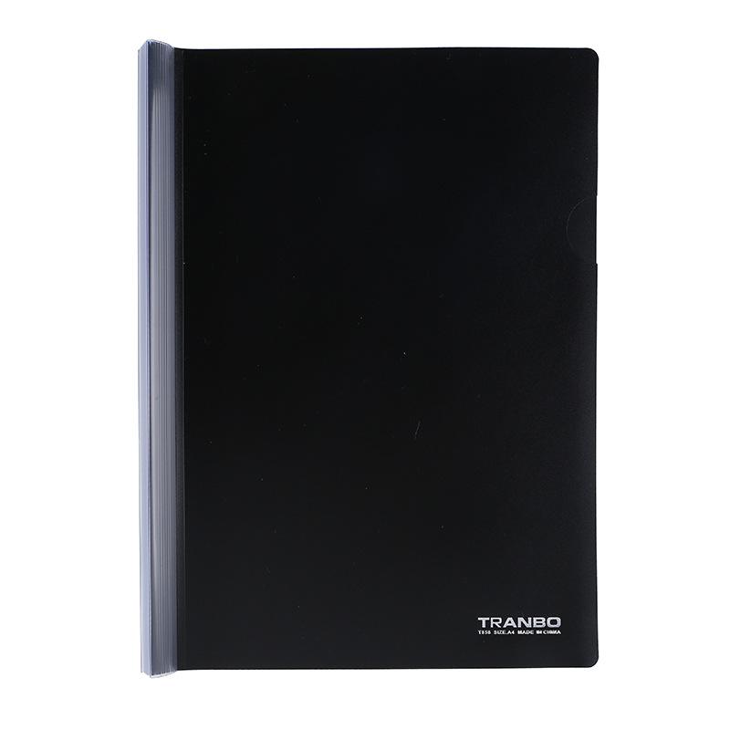 Customized office solid color a4 folder, pp folder, a4 pull-out clip, 5 thickened ones, with LOGO printing Specification image