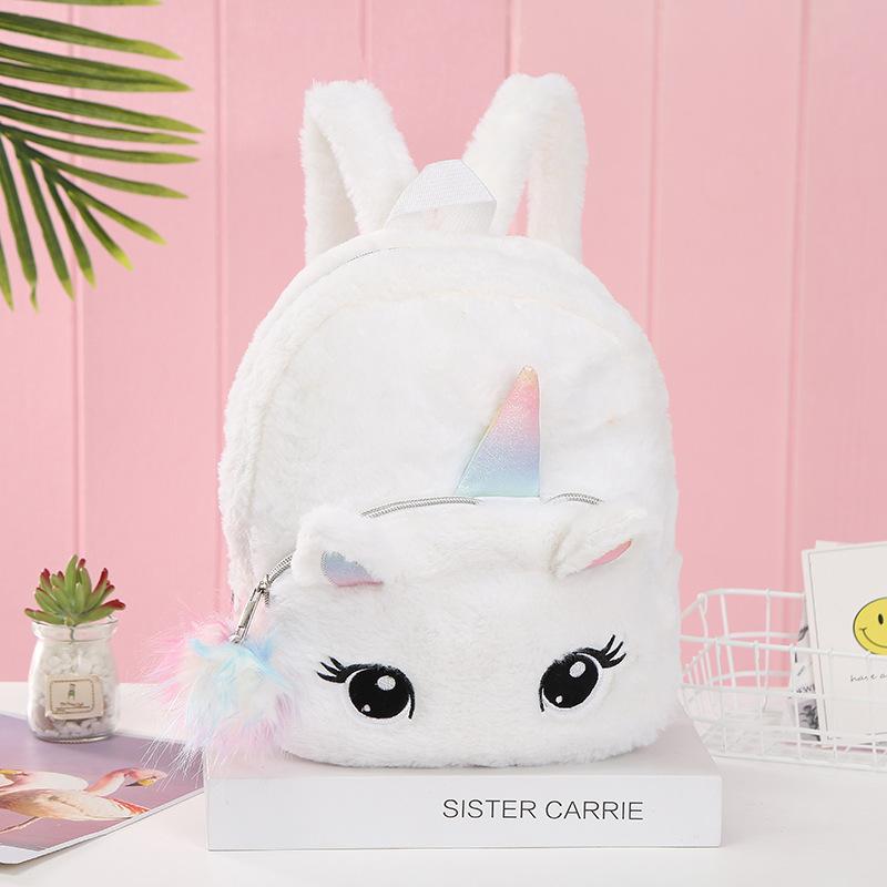 The new plush backpack, Unicorn backpack, is a cute cartoon children's schoolbag for kindergartens undefined