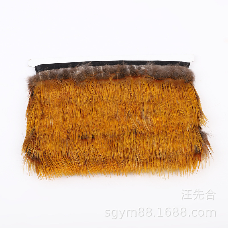 Manufacturers direct sales of pheasant yellow silk feather cloth bag performance clothing accessories price concessions
