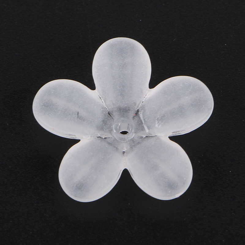 Factory direct sales of new frosted flower through-hole scattered beads material, sweet and fresh acrylic diy handcrafted undefined