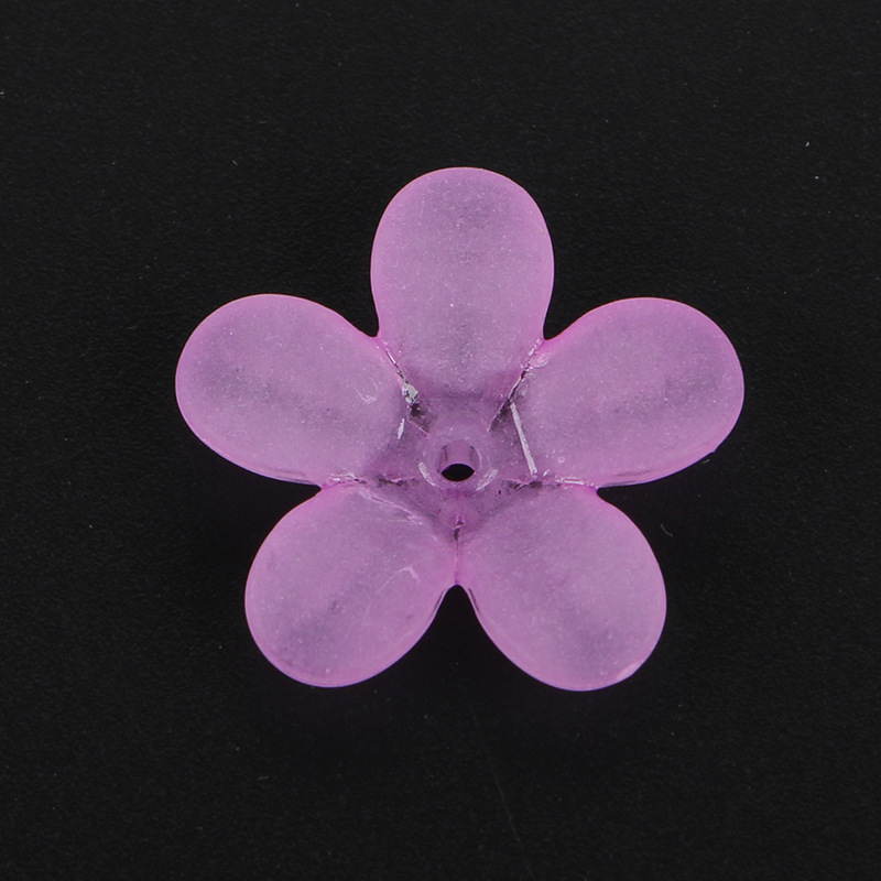 Factory direct sales of new frosted flower through-hole scattered beads material, sweet and fresh acrylic diy handcrafted undefined
