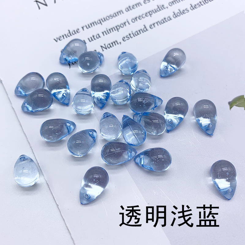 Two diy DIY hair accessories, hairpins and headwear beads with a hanging hole, featuring the same colorful transparent water drop beads as the popular ones undefined