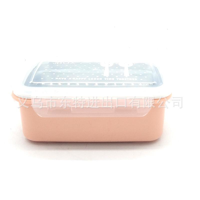 Stainless steel 304 wheat straw compartments bento box, student portable insulated lunch box, rectangular lunch box Specification image