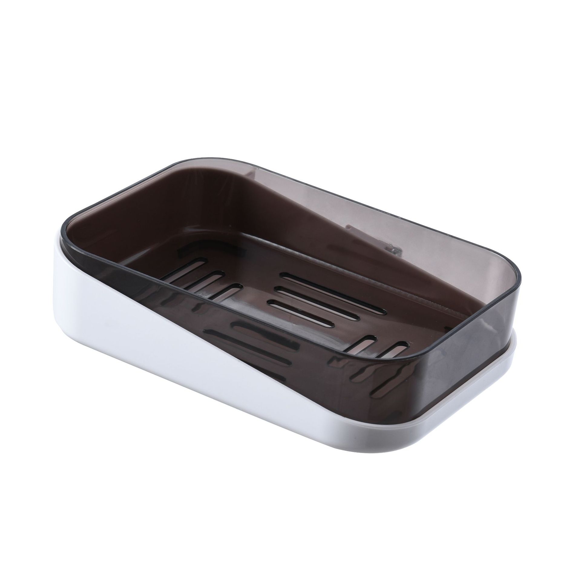 Wall-mounted soap box, no-drilling, traceless soap box, double-layer draining, bathroom and toilet storage rack soap box Item Picture