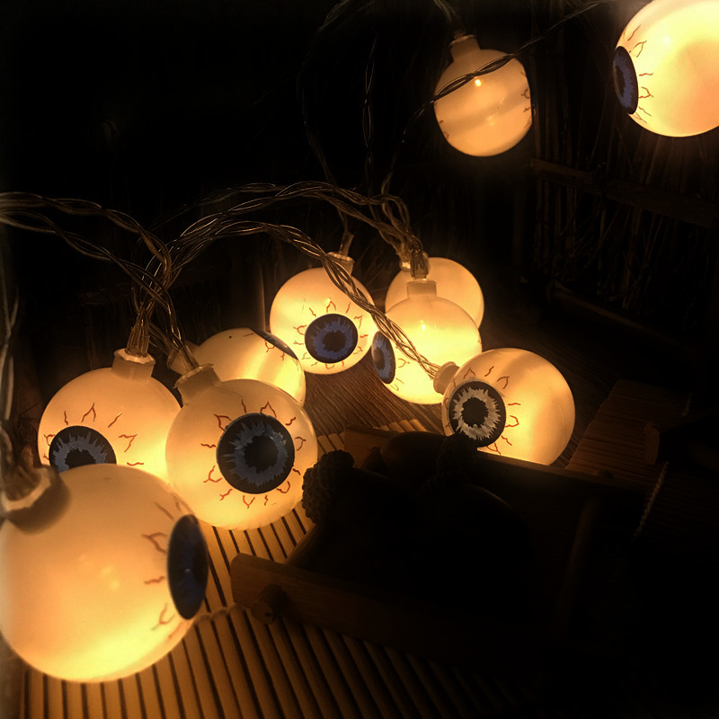 LED Halloween lights Ghost eye lights String Decorative bar holiday scenery Light string outdoor waterproof patio lights