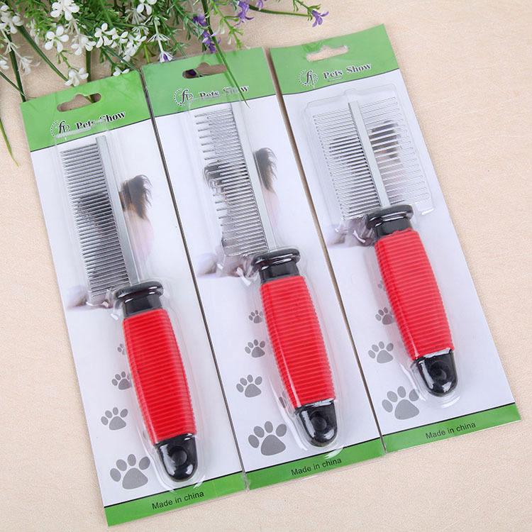 Pet supplies Pet supplies Fengpei pet supplies manufacturers direct stainless steel non-slip pet comb clean beauty dog brush wholesale full figure