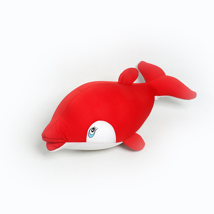 Factory direct sales of cartoon cute dolphin figurines, throw pillows, cute doll pillows, foam particle cushions, wholesale and customization Item Picture