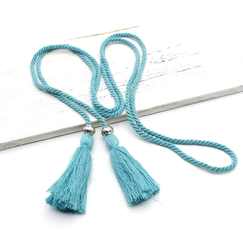 Direct Supply Polyester Cotton Tassel Rope Wear Plastic Beads Sewing Thread Tassel Rope Clothing Accessories Decoration Manufacturers Wholesale Customization Item Picture