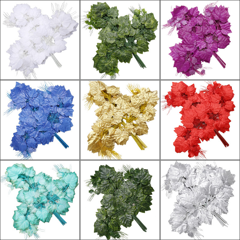 Artificial banyan tree, grape branches, tactile laminated plastic, artificial branches, green plant leaves, maple leaves, ginkgo leaves, mango leaves and branches