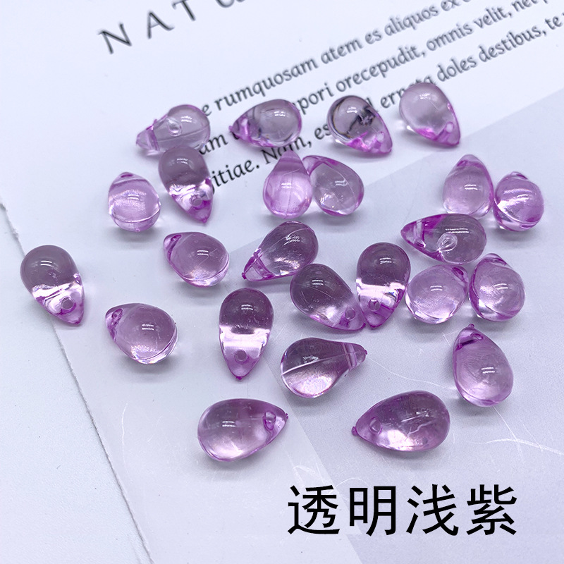 Two diy DIY hair accessories, hairpins and headwear beads with a hanging hole, featuring the same colorful transparent water drop beads as the popular ones undefined