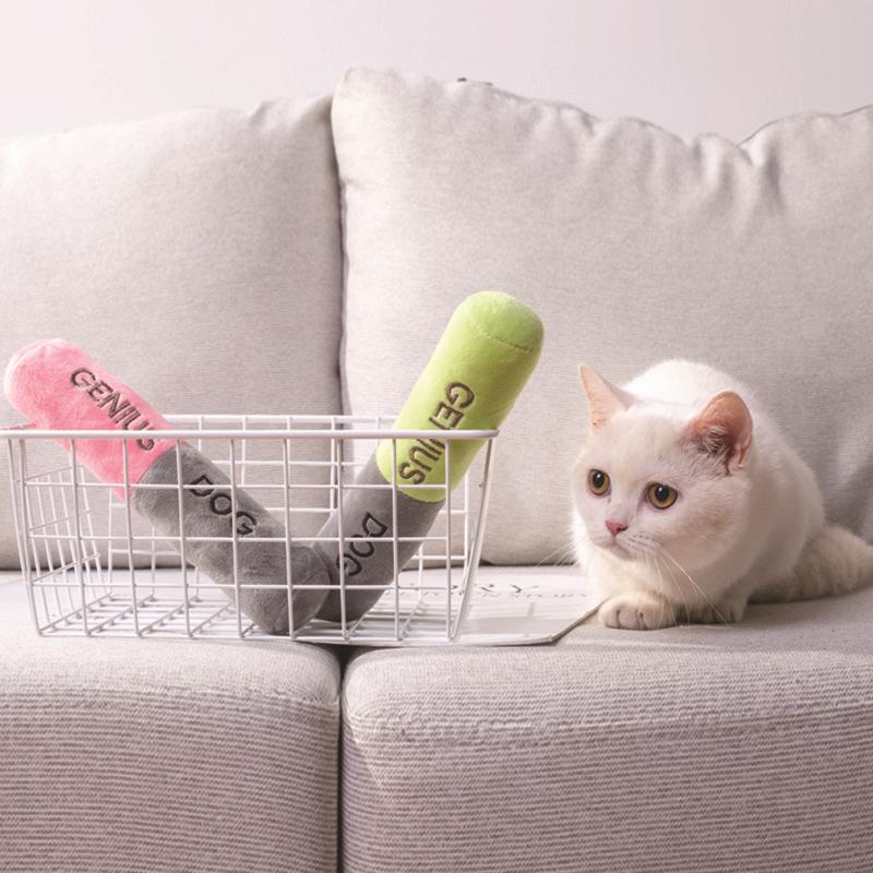 Pet products Pet products 2021 Fengpei new dog molar stick sound bite resistant pet toy two-color plush sound dog toy Application Scenario