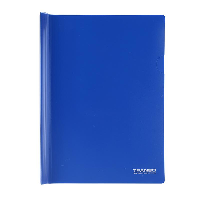 Customized office solid color a4 folder, pp folder, a4 pull-out clip, 5 thickened ones, with LOGO printing details Picture