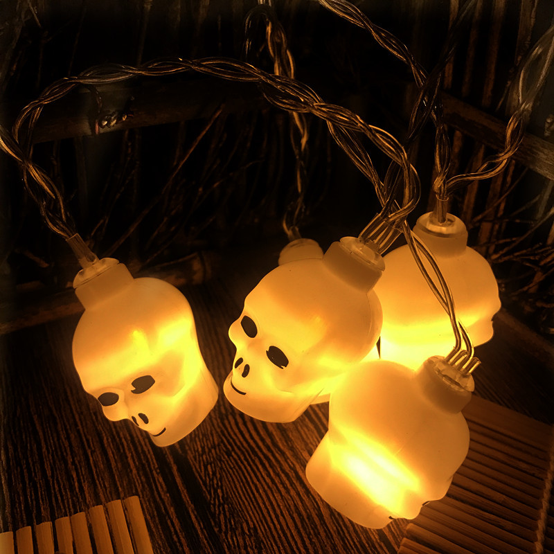 LED Halloween light string skull light string decorative bar festival light string garden waterproof light wholesale