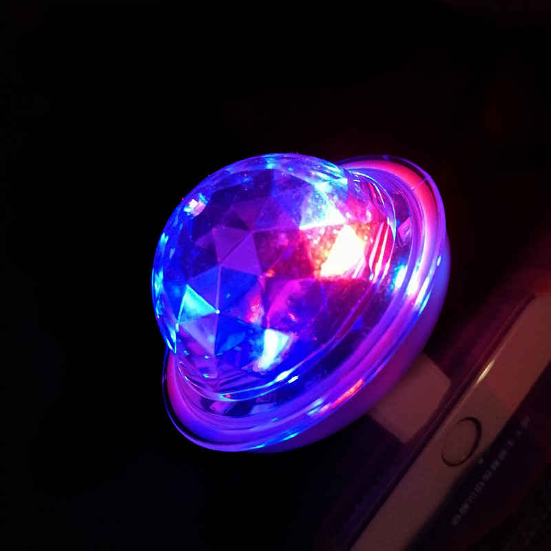 跨境 USB手机魔球 声控小魔球灯 水晶迷你车载DJ舞台灯演唱会道具