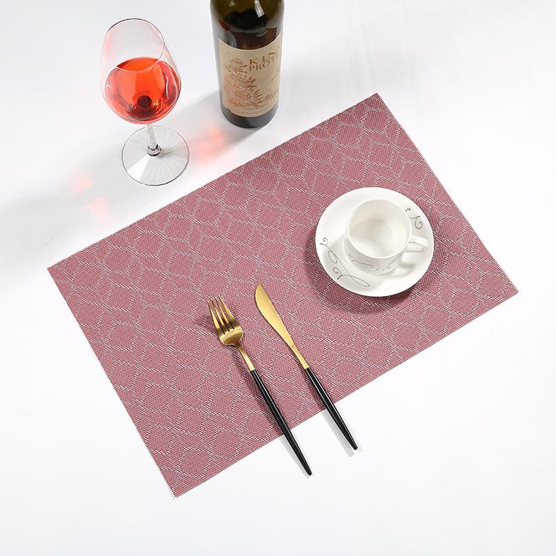 厂家直销特斯林西餐垫 酒店防滑隔热餐桌垫欧式方形PVC西餐垫批发详情图6