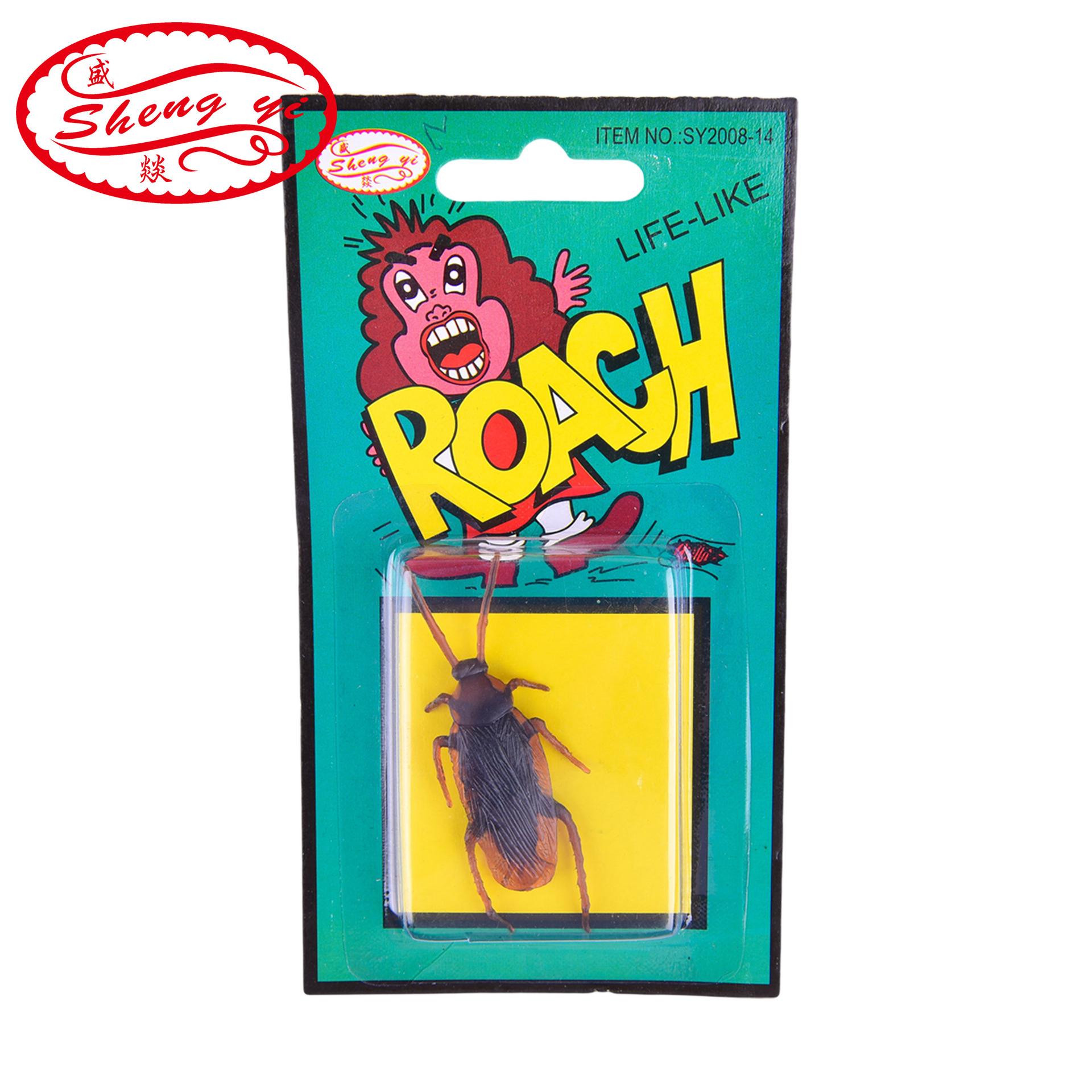 Cross-border prank and prank simulation insect toys, novel and unique prank night light maggot cockroach toys Specification image