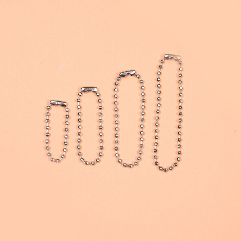 New Fashion Round Bead Tag Chain Color Jewelry Chain Gold And Silver Black And White Key Chain Clothing Round Bead Chain undefined