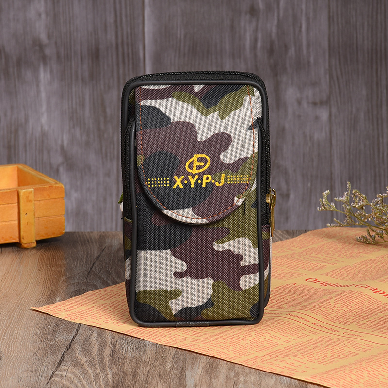 Manufacturers Wholesale Men's Mobile Phone Bag Casual Wear Belt Fanny Pack Mobile Phone Bag Multi-Functional Horizontal Waist Pack Wholesale undefined