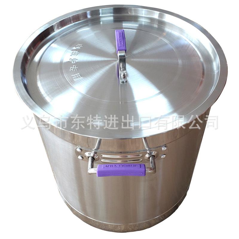Stainless steel thickened European-style soup pot, silicone handle composite bottom, gas induction cooker, universal soup pot, large-capacity stock bucket Application Scenario