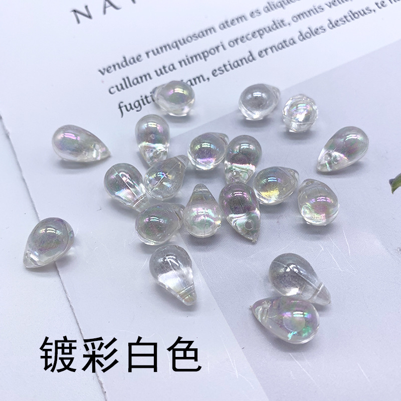 Two diy DIY hair accessories, hairpins and headwear beads with a hanging hole, featuring the same colorful transparent water drop beads as the popular ones undefined