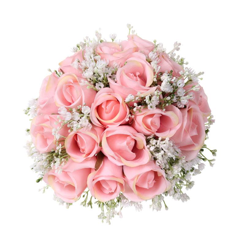 New realistic bride's hand bouquet, creative rose bouquet, wedding bride's forest-style hand bouquet, wholesale of wedding supplies undefined
