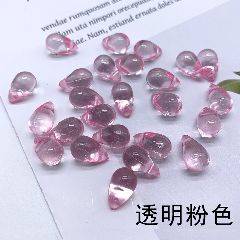 Two diy DIY hair accessories, hairpins and headwear beads with a hanging hole, featuring the same colorful transparent water drop beads as the popular ones undefined