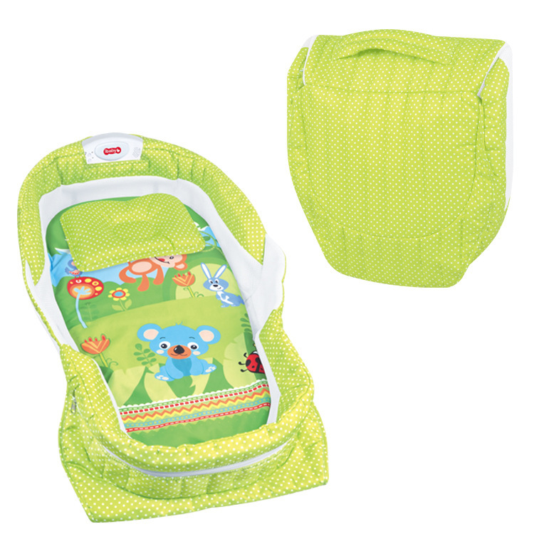 音乐灯光折叠式婴儿卡通图案床中床 简便带蚊帐全包围婴儿分隔床细节图