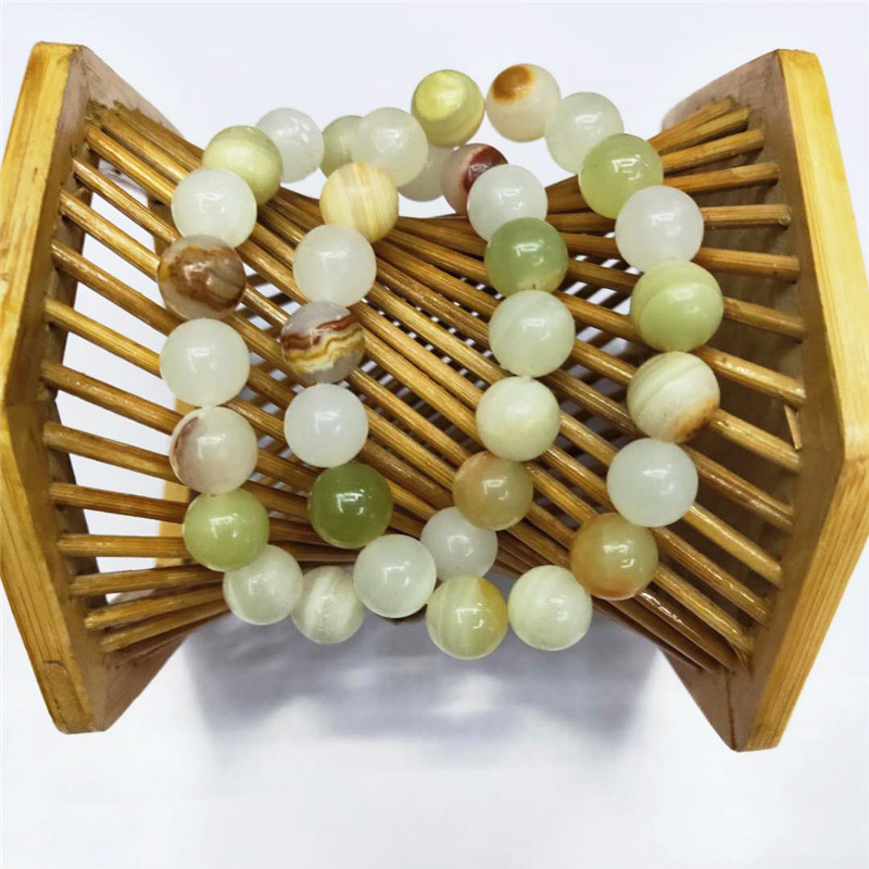 Wholesale of new Afghan blue jade bracelets, DIY beaded blue jade bracelets, natural stone bracelets, factory direct sales details Picture