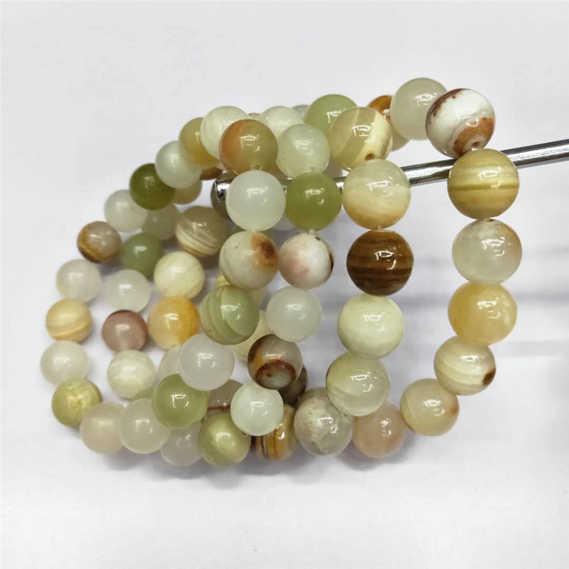 Wholesale of new Afghan blue jade bracelets, DIY beaded blue jade bracelets, natural stone bracelets, factory direct sales Specification image