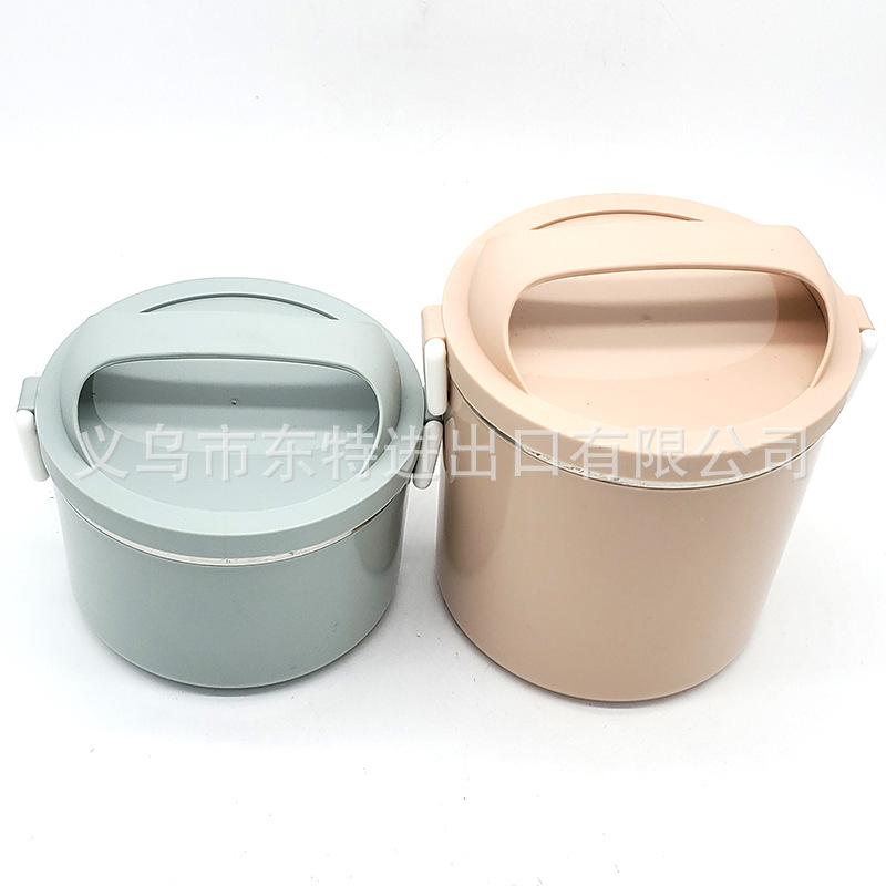 Factory direct sales of stainless steel basket student convenient lunch box, sealed leak-proof plastic steel food grid lunch box details Picture