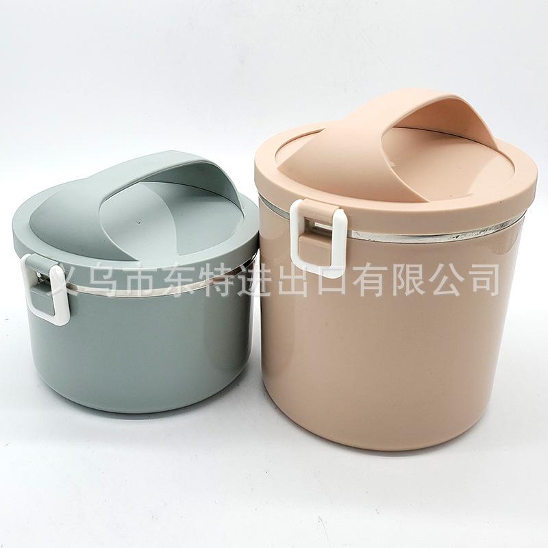 Factory direct sales of stainless steel basket student convenient lunch box, sealed leak-proof plastic steel food grid lunch box Specification image