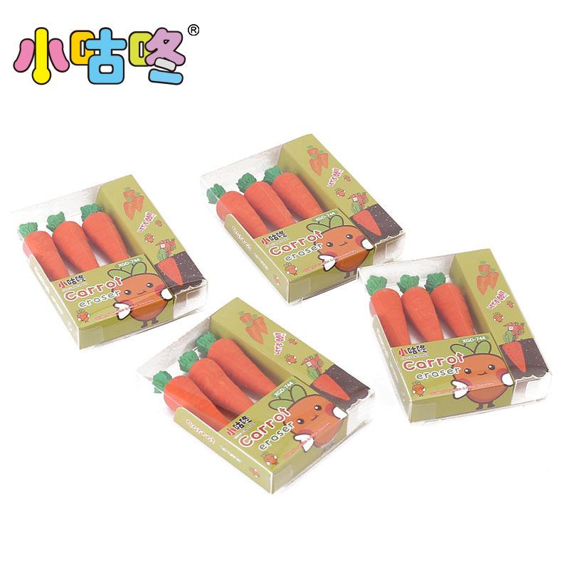 Creative cartoon cute card with carrot eraser student eraser stationery school supplies wholesale manufacturers thumbnail