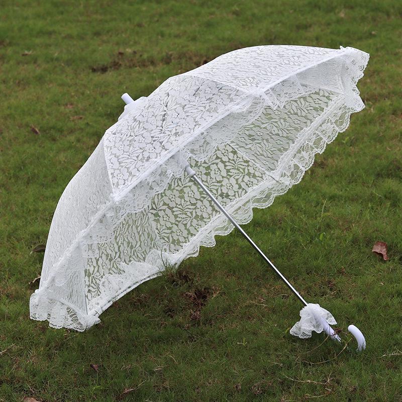 欧美新款蕾丝伞婚礼新娘装饰伞蕾丝遮阳伞舞台道具伞婚庆用品批发