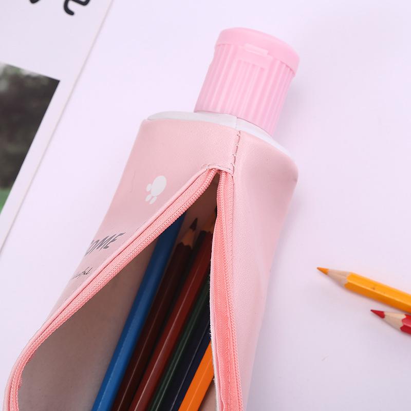 Customizable cute cartoon creative unicorn pen case with pencil sharpener and toothpaste shape, large-capacity storage stationery bag Application Scenario