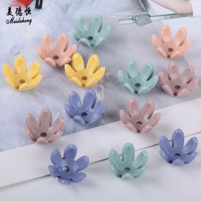 网红同款米奇兔子小熊珠单孔diy头饰珠 亚克力儿童